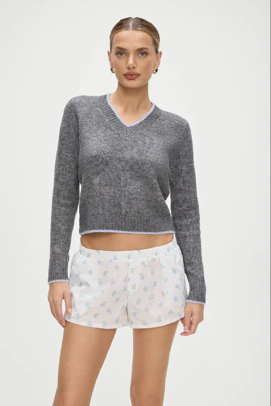 Limited Time Discount Brentwood V Neck Sweater - Winter Sky