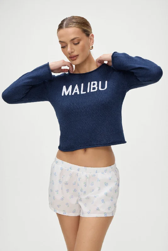 Overstock Sale Kennedy Cotton Knit Sweater - Malibu
