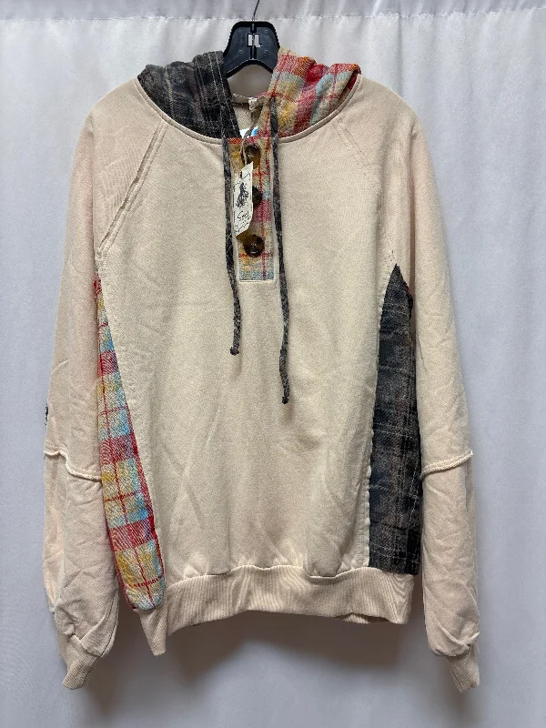 Weekend Specials to Savor Sweatshirt Hoodie By Easel In Cream, Size: L