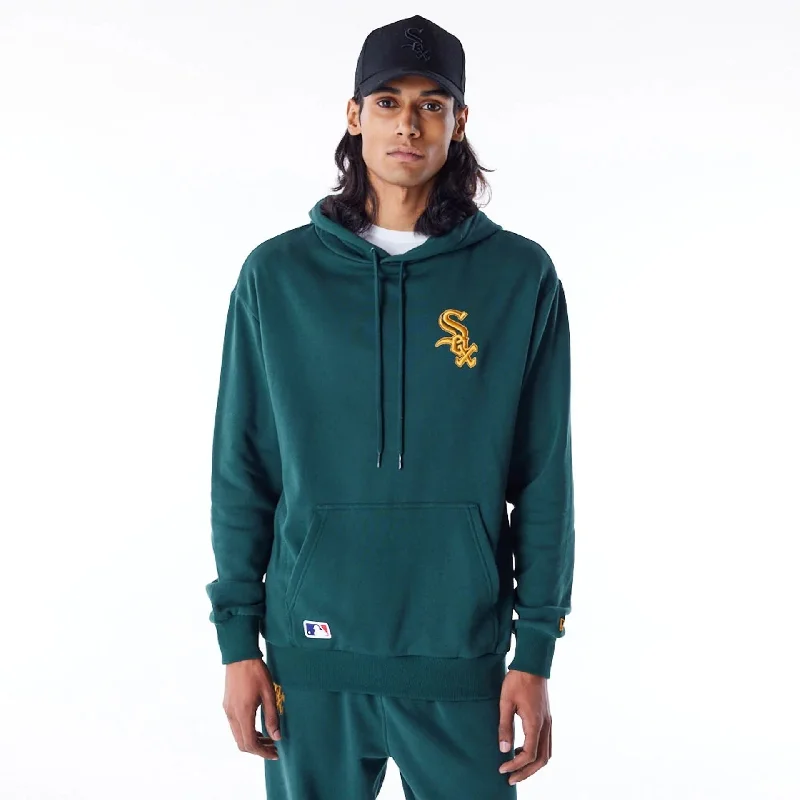 Exclusive Offer Chicago White Sox League Essential Dark Green Oversized Pullover Hoodie