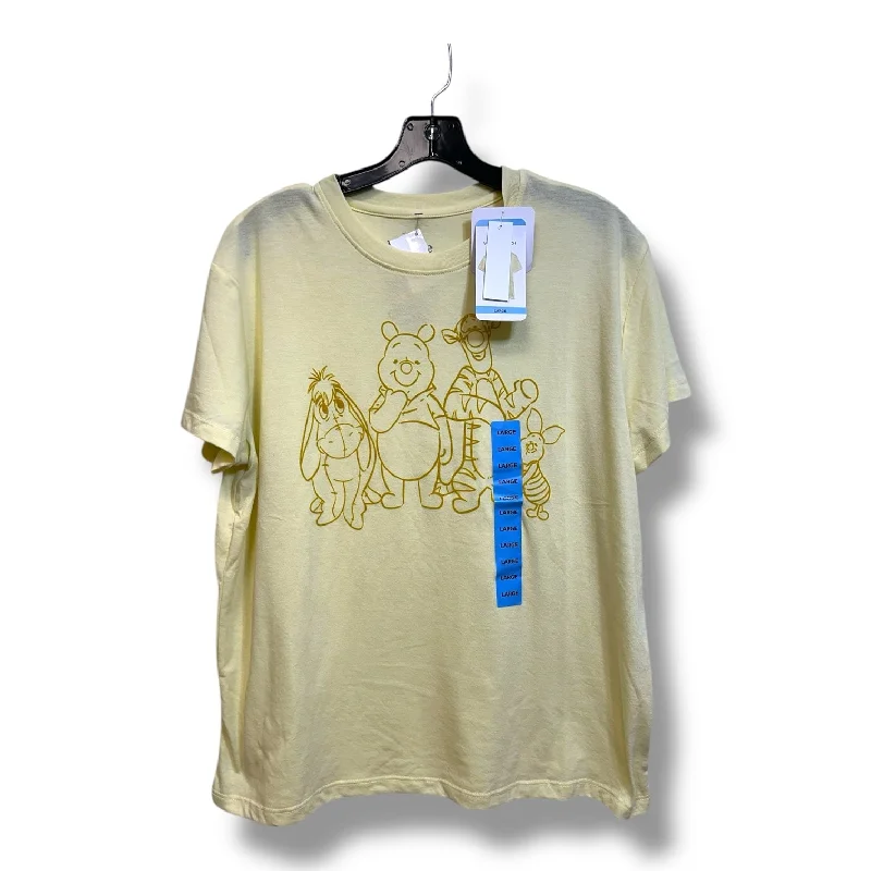 Weekend Deals That Wow Winnie the Pooh Top Short Sleeve Basic By Disney Store In Yellow, Size: L