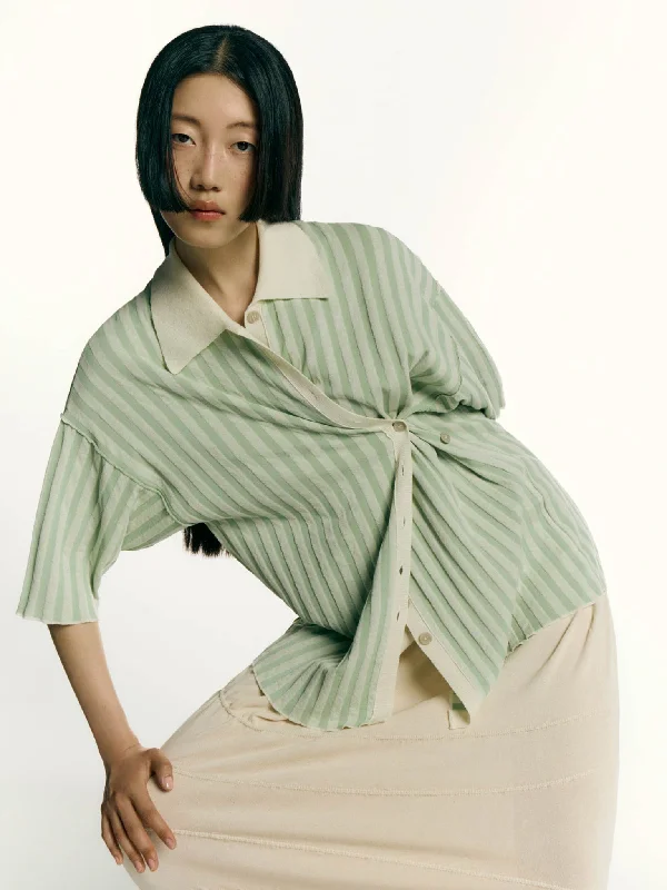 Tatami Shirt - Light Sage/Chalk