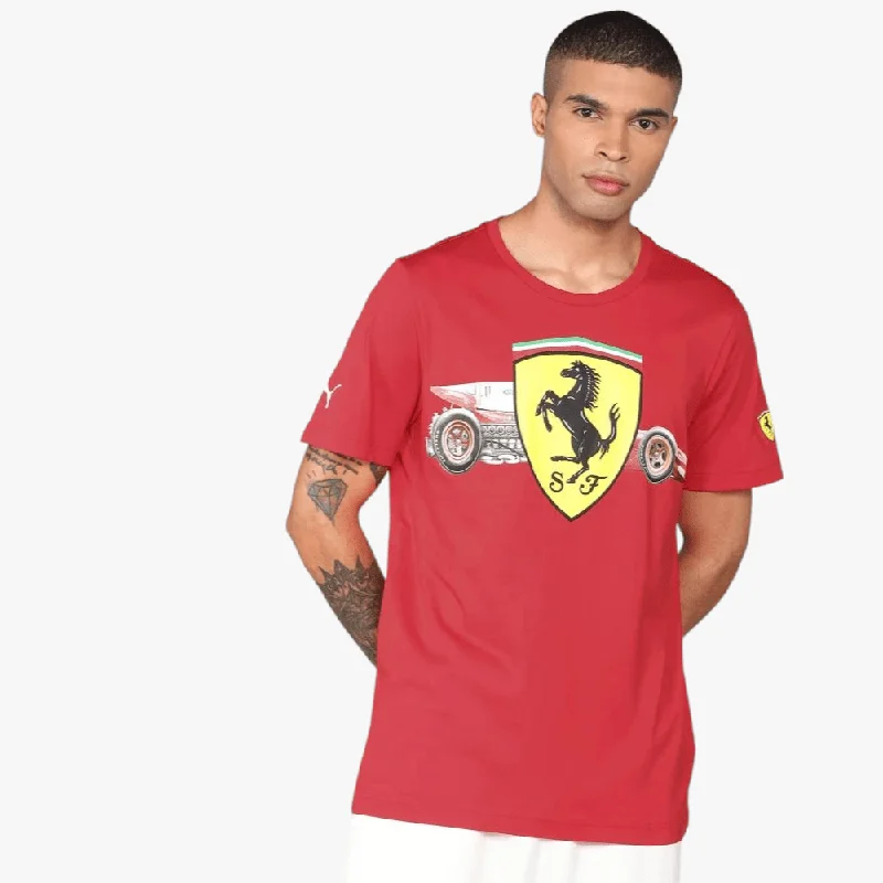 Weekend Discounts to Love Puma Ferrari Mens Race Heritage Big Shield Short Sleeve Tee Red Weekend Discounts to Love Puma Ferrari Mens Race Heritage Big Shield Short Sleeve Tee Red