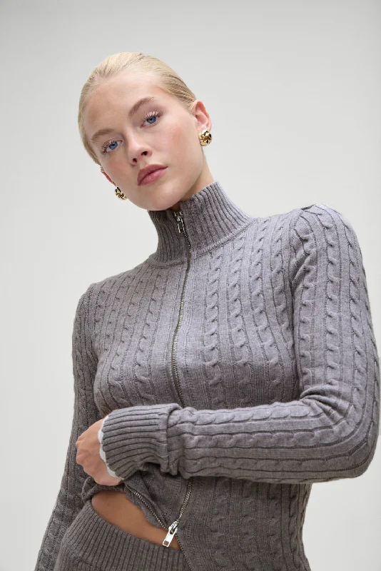 Unbeatable Prices Carter Cable Knit Sweater - Rain Cloud