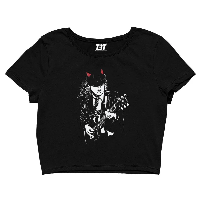 AC/DC Crop Top - Thunderous Melodies - Angus