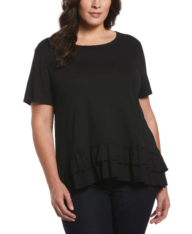 Flash Deal Plus Size Ruffle Tee