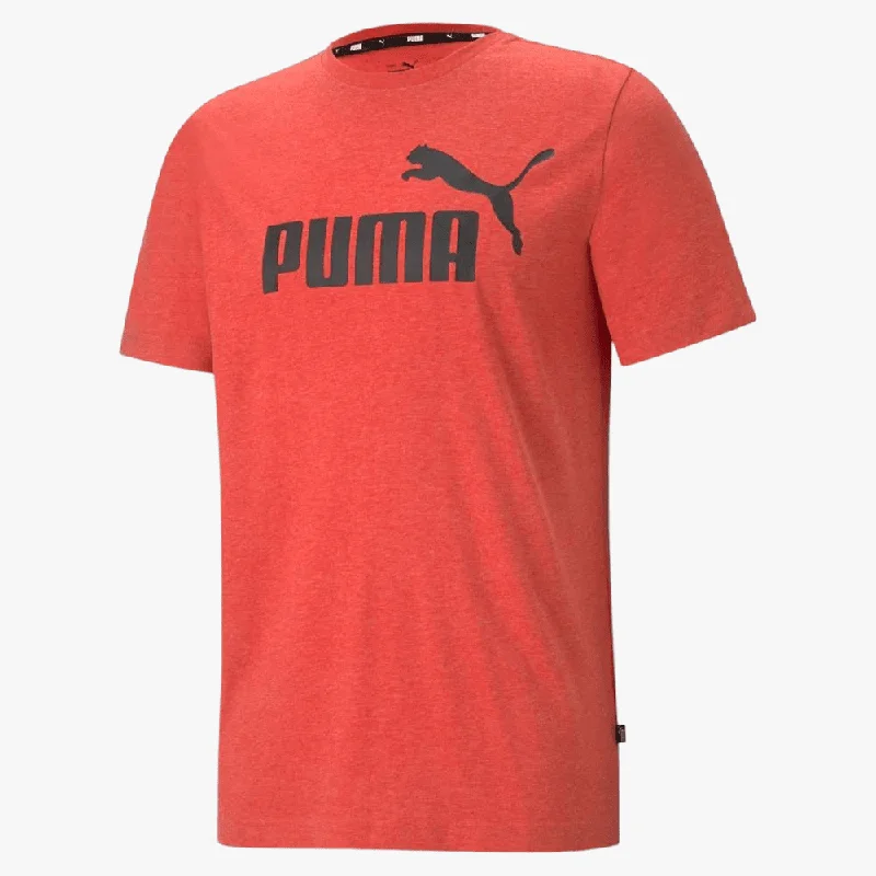 Factory Direct Sale Puma Mens Ess Heather Short Sleeve Tee High Risk Red
