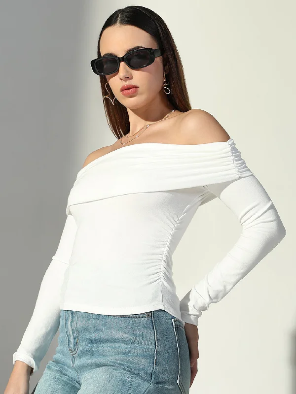 Weekend Specials to Indulge In Women White Solid Top