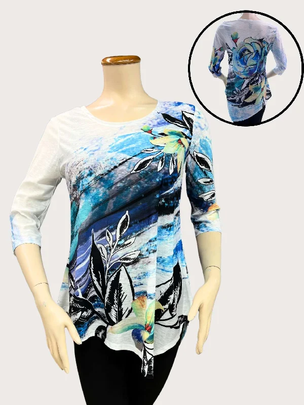 FASHQUE - DIGITAL PRINT ASYMMETRICAL TUNIC - T1006