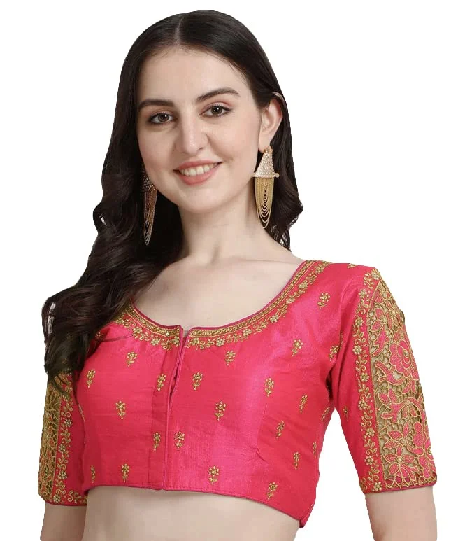 Final Clearance Women's Gajari Phantom Silk Readymade Blouse