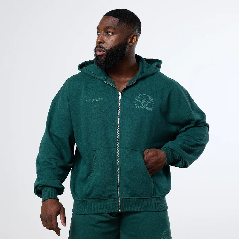 Super Sale Vanquish Forest Green Unconquerable Strength Full Zip Hoodie