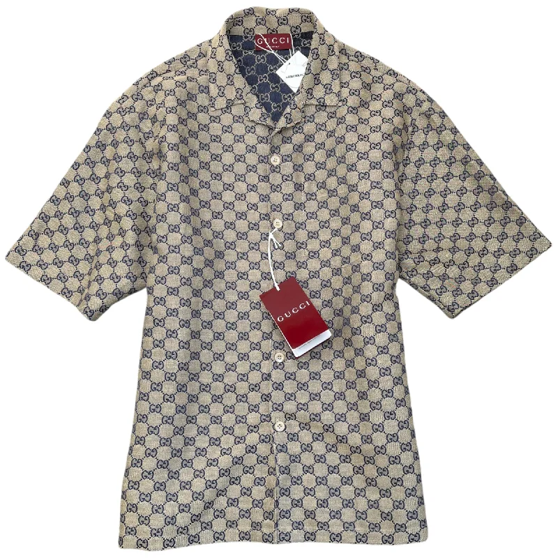 Weekend Discounts to Savor Men's Gg Supreme Shirt Beige Size L