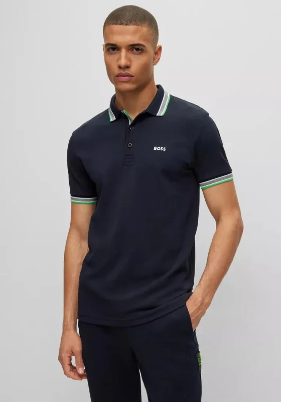 Weekend Deal Hugo Boss Paddy Polo Shirt, Dark Blue & Green