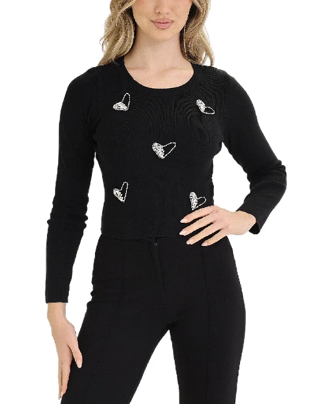 Weekend Offers That Amaze Top w/ Rhinestone Hearts