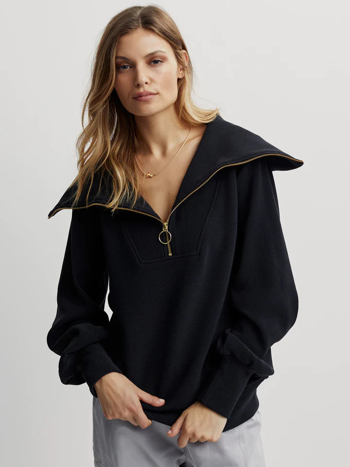 Friends and Family Sale Vine Half-Zip Pullover in Black