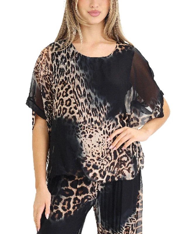 Weekend Specials You Can't Miss Silk Leopard Print Top