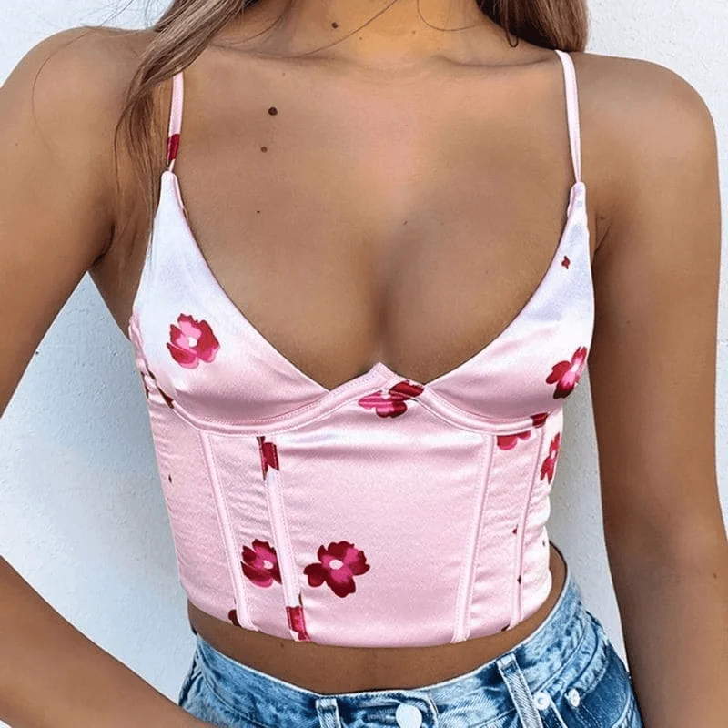 Floral Satin Top