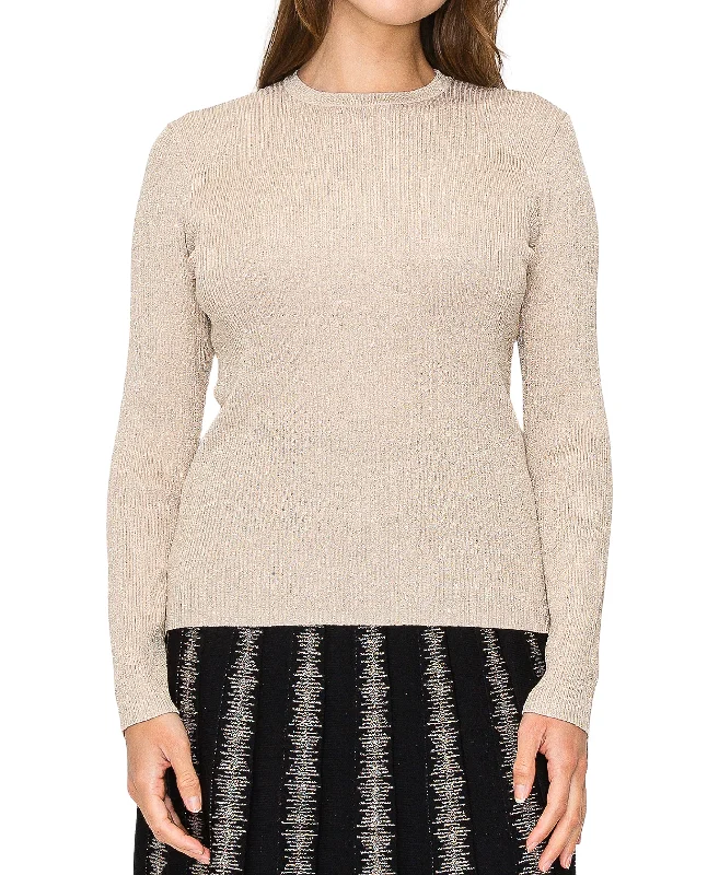 Weekend Specials You Can't Miss Shimmer Ribbed Sweater