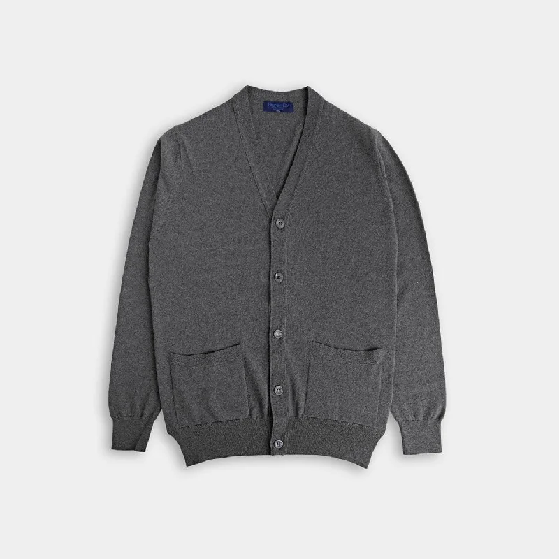 Deal of the Day Derby Grey Lightweight Cashmere Cardigan