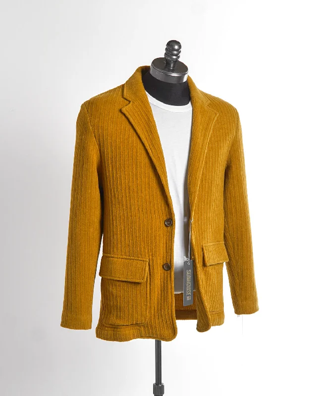 Quick Sale 2 Button Gold Chenille Sweater Jacket
