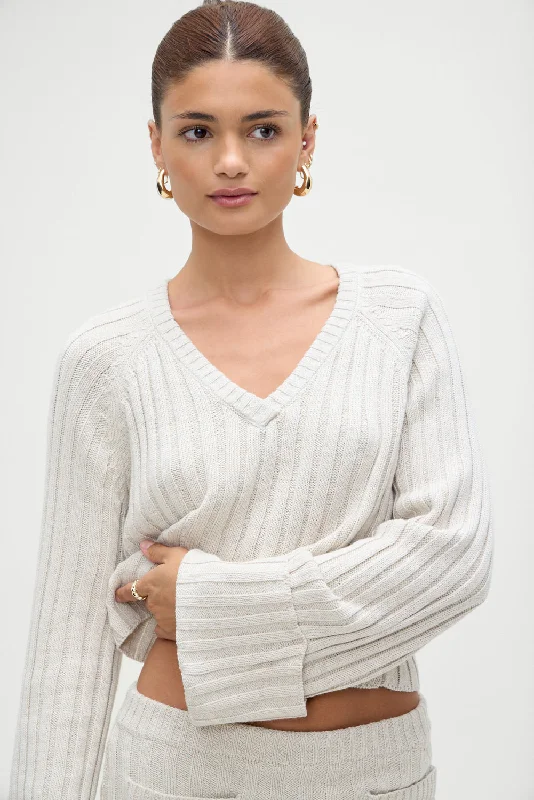 Final Markdown Ashton Cotton Knit Sweater - Cream