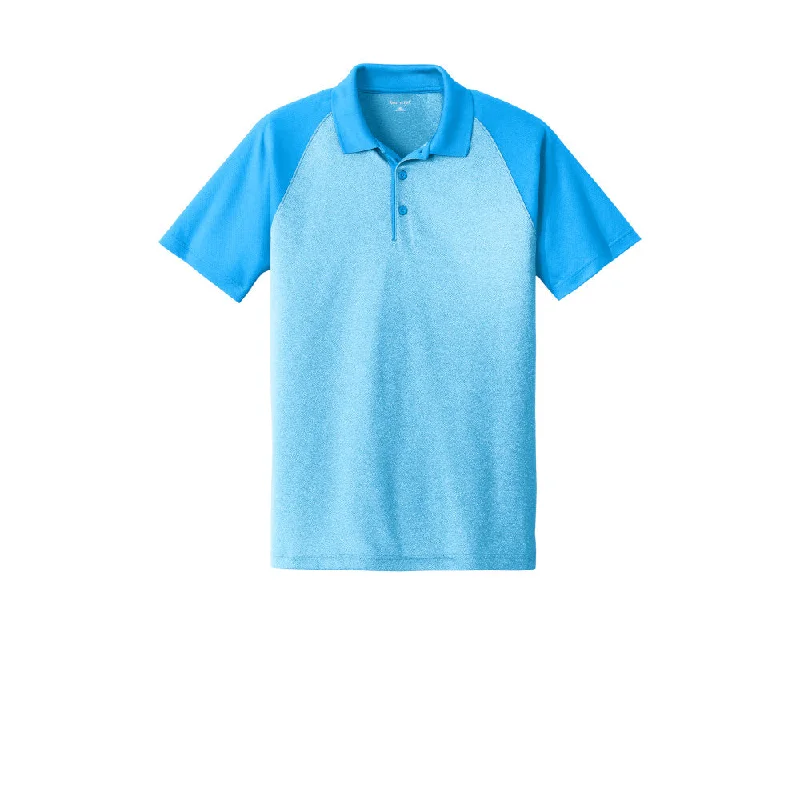 Crazy Savings #Sport-Tek Raglan Heather Block Polo