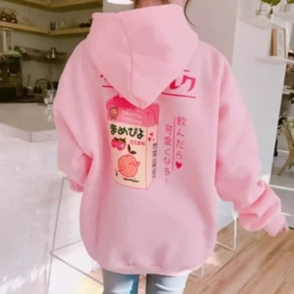 Japanese Strawberry Milk Drink Hoodie AD10438