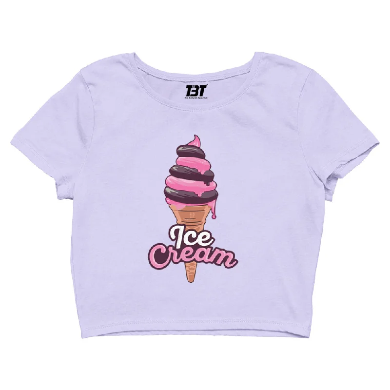 Black Pink Crop Top - Ice Cream