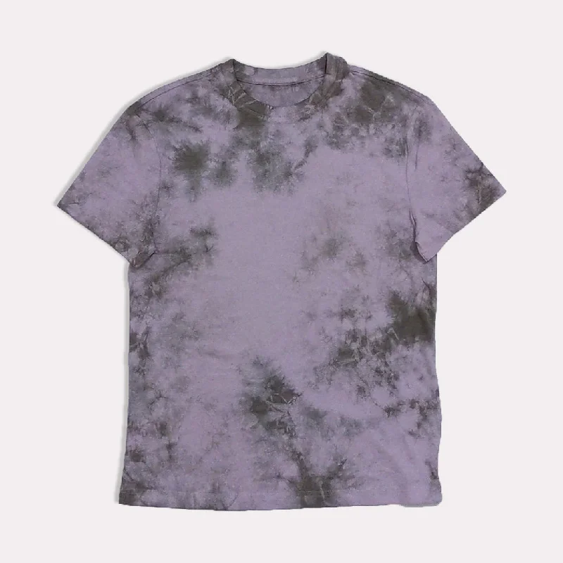 Season Finale Sale AR - Men 'Lavender' Tie-Dye Graphic Short Sleeve T-Shirt AR212