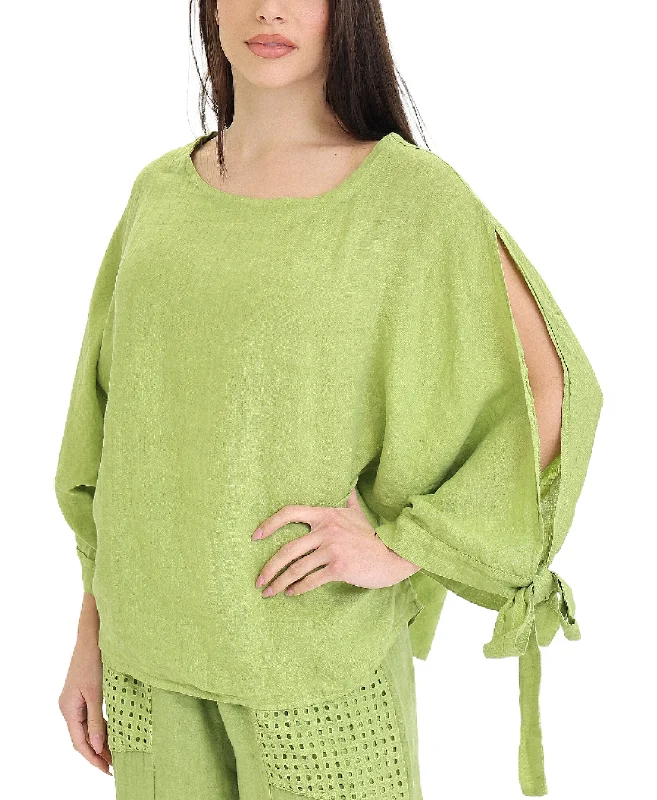 Super Sale Linen Split Sleeve Top