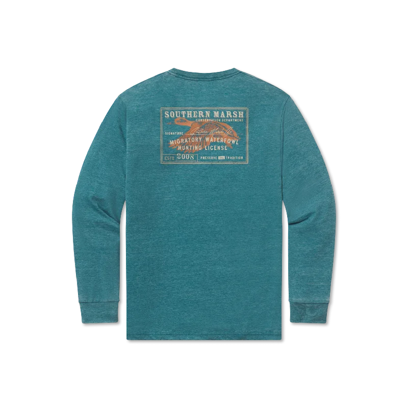 Clearance Sale SEAWASH™ Tee - Waterfowl License - Long Sleeve