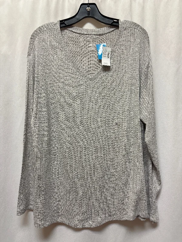 Steal Deal Top Long Sleeve By Maurices In Grey, Size: Xl