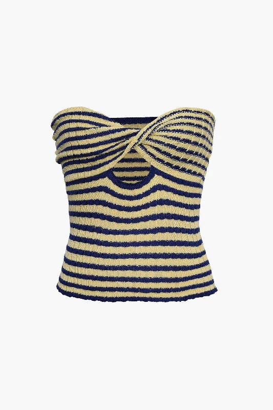 Twisted Front Knitted Top