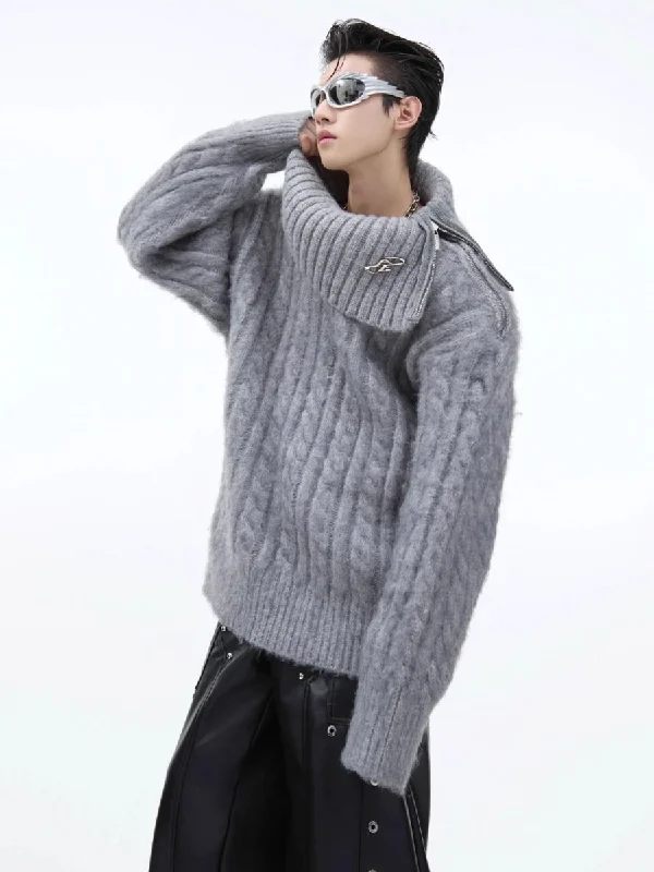 Half Price [CultureE] high neck loose knit na1580