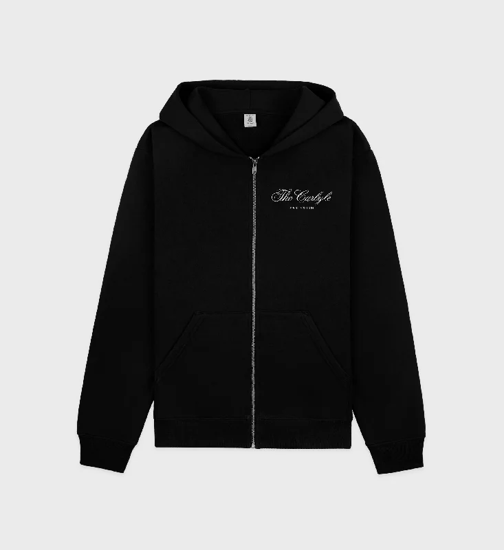 Best Seller The Carlyle Souvenir Zip Hoodie - Black/White