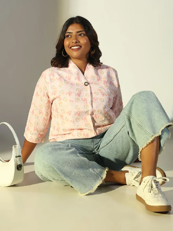Weekend Discounts Worth Grabbing Women Pink Floral Top