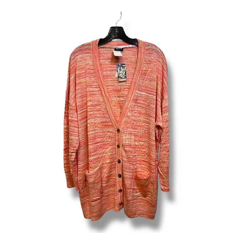 Top Pick Cardigan By Torrid In Peach, Size: 1x