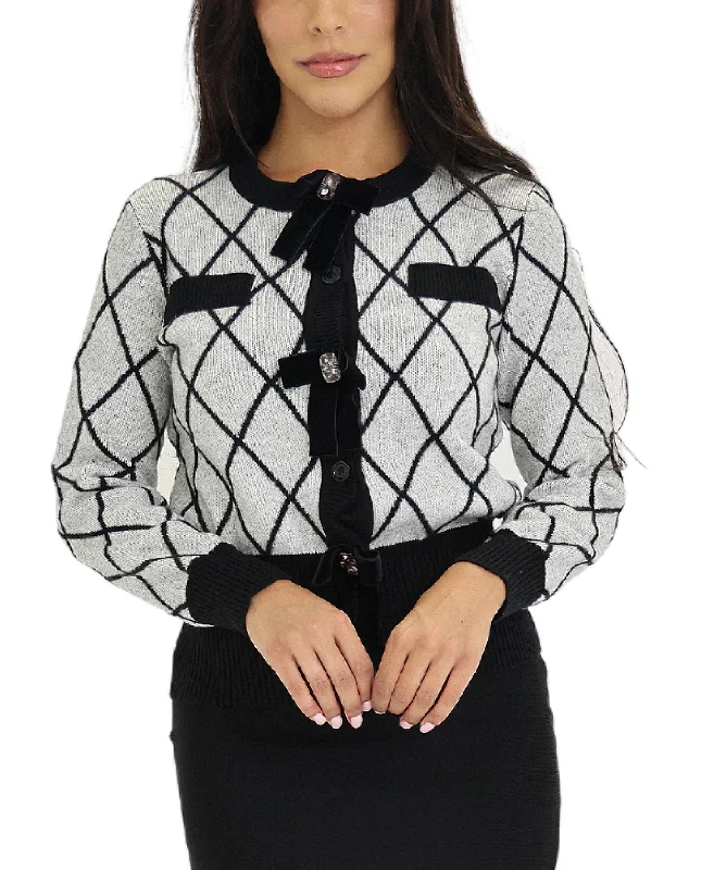 Weekend Offers That Sizzle Cardigan w/ Jeweled Bows