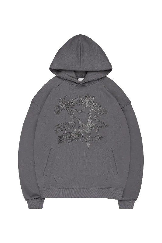 Weekend Discounts to Enjoy TEMPTING HOODIE STONE GREY