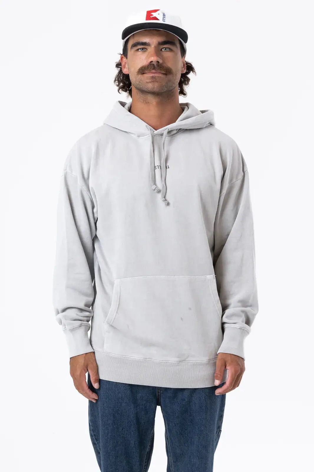 Can't Resist THRILLS Minimal Thrills Slouch Pull On Hood - Oyster Gre