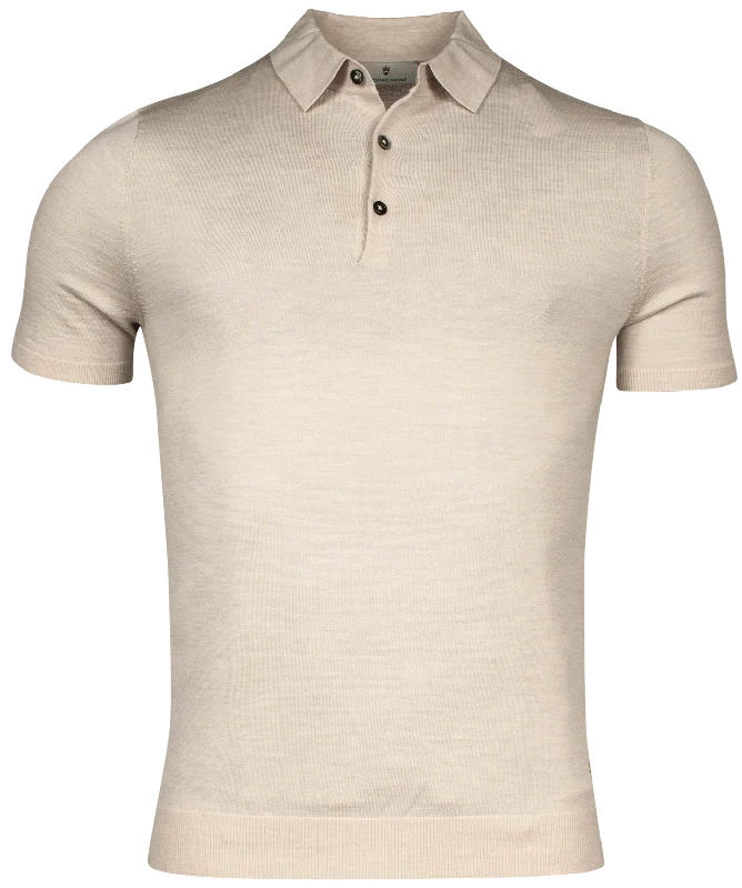 Exclusive Preview ID24442-Thomas Maine Natural Polo Shirt