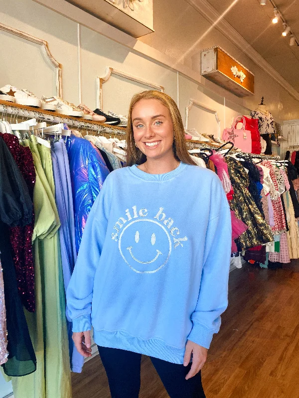 Smile Back Blue Sweatshirt