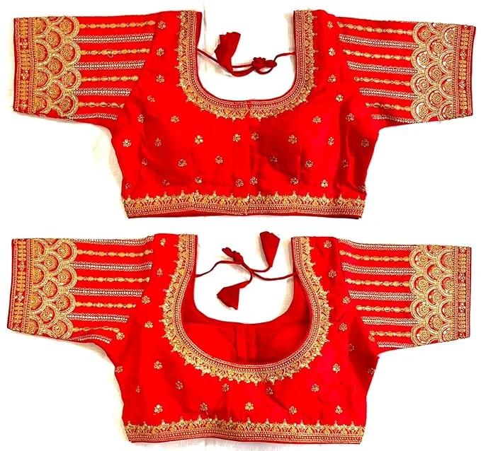 Weekend Discounts to Indulge In Women's Red Phantom Silk Readymade Blouse