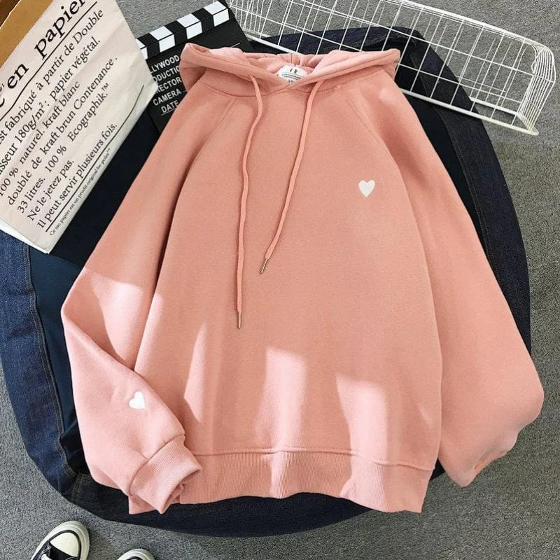 Price Drop Winter Women Fashion Hoody Sweatshirt Embroidery Harajuku Love Heart Fleece Lady Hoodie Loose Long Sleeve Female Casual Pullover Price Drop Winter Women Fashion Hoody Sweatshirt Embroidery Harajuku Love Heart Fleece Lady Hoodie Loose Long Sleeve Female Casual Pullover