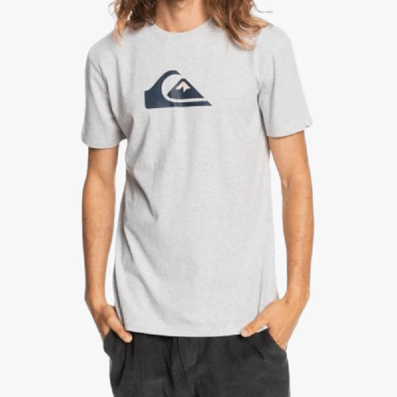 Limited Quantity Quiksilver Mens Corp Logo Short Sleeve Tee Athletic Heather