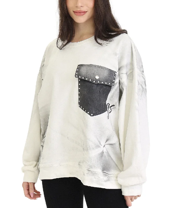 Big Deal Sweater w/ Denim Pocket Detail