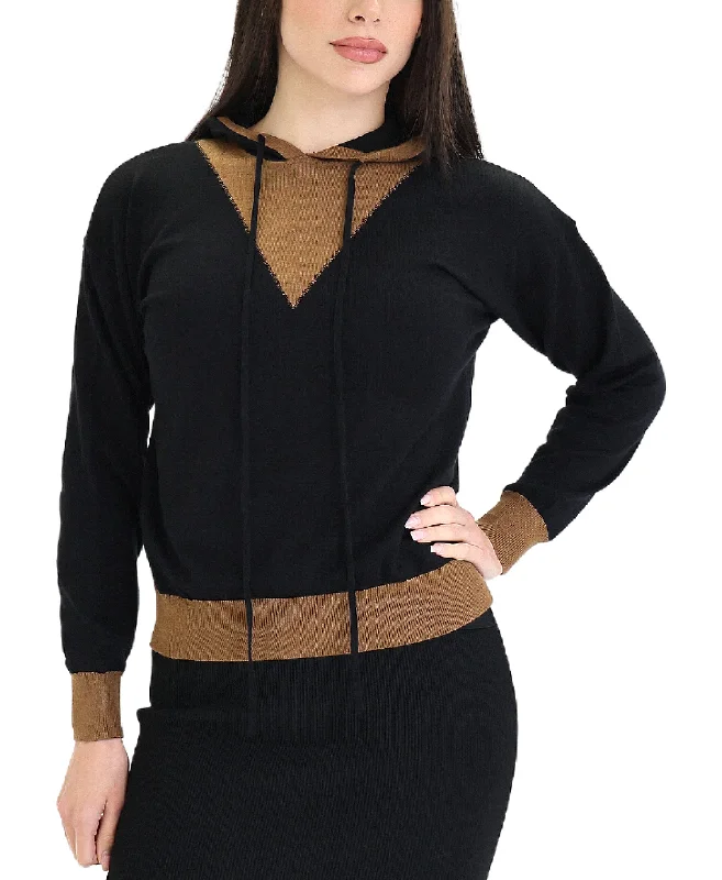 Year-End Sale Colorblock Hooded Sweater