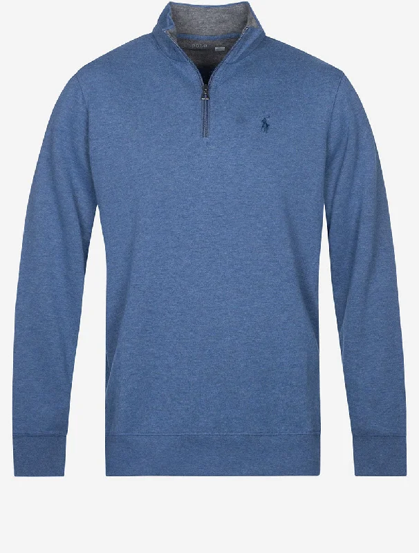 Weekend Savings Fiesta Doppelt gestrickter Jersey mit halbem Reißverschluss Blau