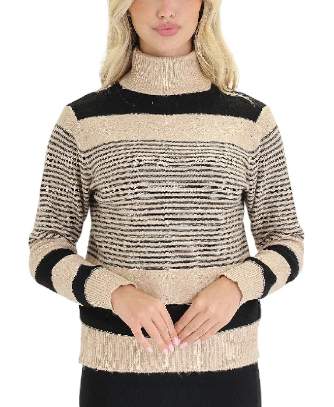 Overstock Clearance Stripe Shimmer & Sequin Sweater