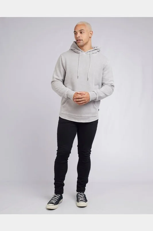 Limited Time Silent theory curved hem hoody - grey marle